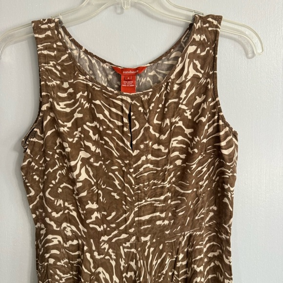 Sundance Animal Print Midi Dress Size 4 - Picture 5 of 9
